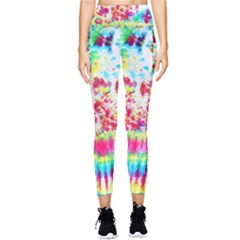 Pattern Decorated Schoolbus Tie Dye Pocket Leggings 