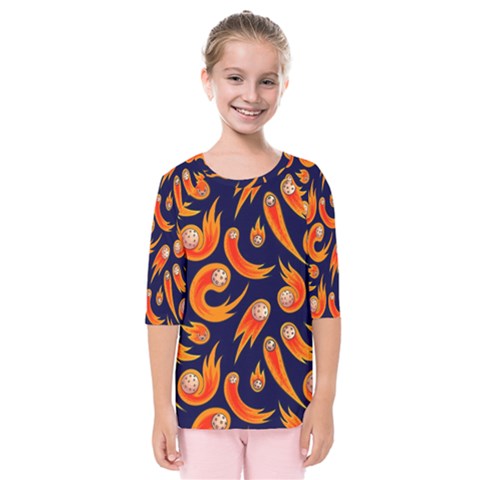 Space Patterns Pattern Kids  Quarter Sleeve Raglan T-shirt by Amaryn4rt