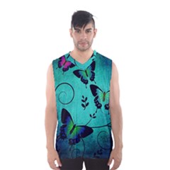 Texture Butterflies Background Men s Basketball Tank Top by Amaryn4rt