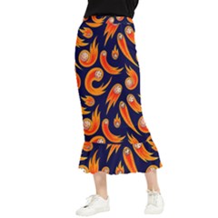 Space Patterns Pattern Maxi Fishtail Chiffon Skirt