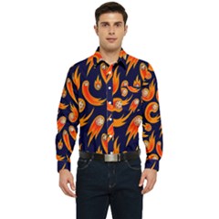 Space Patterns Pattern Men s Long Sleeve Pocket Shirt  by Amaryn4rt