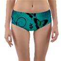 Texture Butterflies Background Reversible Mid-Waist Bikini Bottoms View1