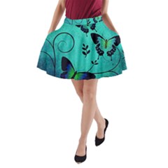 Texture Butterflies Background A-line Pocket Skirt by Amaryn4rt