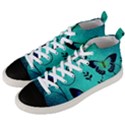 Texture Butterflies Background Men s Mid-Top Canvas Sneakers View2