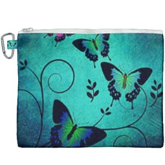 Texture Butterflies Background Canvas Cosmetic Bag (xxxl) by Amaryn4rt