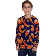 Space Patterns Pattern Kids  Crewneck Sweatshirt by Amaryn4rt