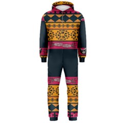 Pattern Ornaments Africa Safari Summer Graphic Hooded Jumpsuit (men) by Amaryn4rt