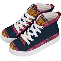 Pattern Ornaments Africa Safari Summer Graphic Kids  Hi-top Skate Sneakers by Amaryn4rt