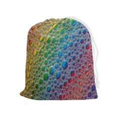 Bubbles Rainbow Colourful Colors Drawstring Pouch (xl) by Amaryn4rt