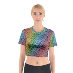 Bubbles Rainbow Colourful Colors Cotton Crop Top by Amaryn4rt