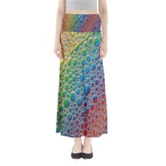 Bubbles Rainbow Colourful Colors Full Length Maxi Skirt by Amaryn4rt