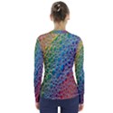 Bubbles Rainbow Colourful Colors V-Neck Long Sleeve Top View2