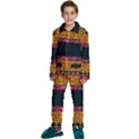 Pattern Ornaments Africa Safari Summer Graphic Kids  Long Sleeve Velvet Pajamas Set View1