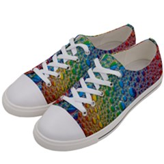 Bubbles Rainbow Colourful Colors Men s Low Top Canvas Sneakers by Amaryn4rt