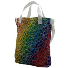 Bubbles Rainbow Colourful Colors Canvas Messenger Bag by Amaryn4rt