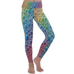 Bubbles Rainbow Colourful Colors Kids  Lightweight Velour Classic Yoga Leggings by Amaryn4rt