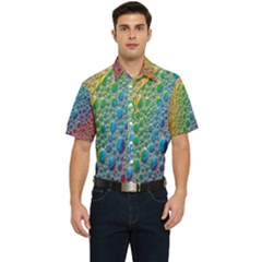 Bubbles Rainbow Colourful Colors Men s Short Sleeve Pocket Shirt  by Amaryn4rt