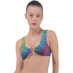 Bubbles Rainbow Colourful Colors Ring Detail Bikini Top by Amaryn4rt