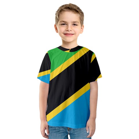 Flag Of Tanzania Kids  Sport Mesh T-shirt by Amaryn4rt