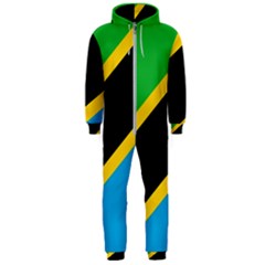 Flag Of Tanzania Hooded Jumpsuit (men) by Amaryn4rt