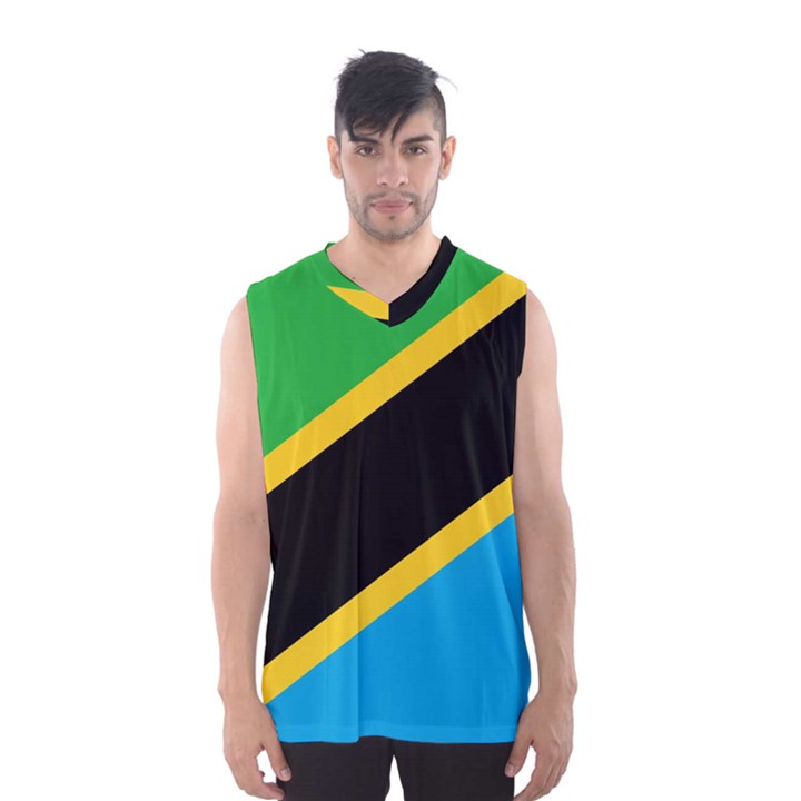 Flag Of Tanzania Men s Basketball Tank Top