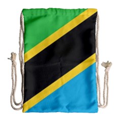 Flag Of Tanzania Drawstring Bag (large) by Amaryn4rt