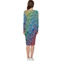 Bubbles Rainbow Colourful Colors Long Sleeve V-Neck Bodycon Dress  View4