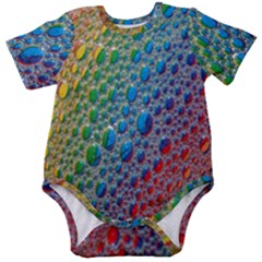 Bubbles Rainbow Colourful Colors Baby Short Sleeve Bodysuit by Amaryn4rt