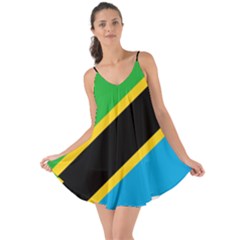 Flag Of Tanzania Love The Sun Cover Up by Amaryn4rt