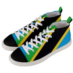 Flag Of Tanzania Men s Mid-top Canvas Sneakers by Amaryn4rt