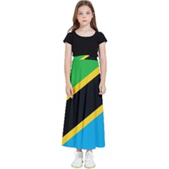 Flag Of Tanzania Kids  Flared Maxi Skirt by Amaryn4rt