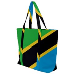 Flag Of Tanzania Zip Up Canvas Bag by Amaryn4rt