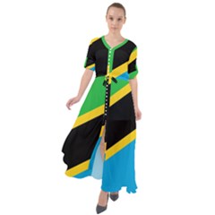 Flag Of Tanzania Waist Tie Boho Maxi Dress by Amaryn4rt