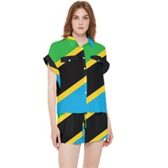 Flag Of Tanzania Chiffon Lounge Set by Amaryn4rt