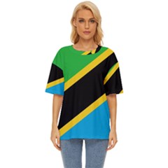 Flag Of Tanzania Oversized Basic T-shirt by Amaryn4rt