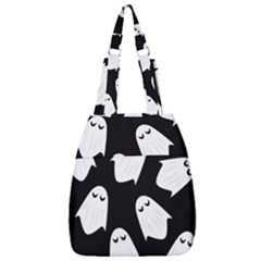 Ghost Halloween Pattern Center Zip Backpack by Amaryn4rt