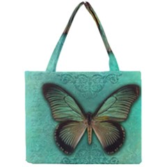 Butterfly Background Vintage Old Grunge Mini Tote Bag by Amaryn4rt