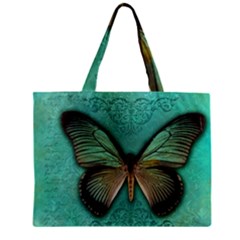 Butterfly Background Vintage Old Grunge Zipper Mini Tote Bag by Amaryn4rt