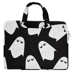 Ghost Halloween Pattern Macbook Pro 13  Double Pocket Laptop Bag by Amaryn4rt