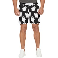 Ghost Halloween Pattern Men s Runner Shorts by Amaryn4rt