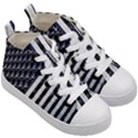 Architecture-building-pattern Kids  Mid-Top Canvas Sneakers View3