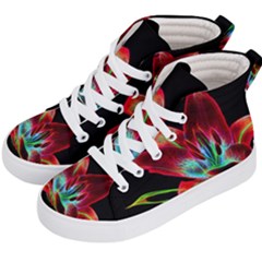 Flower Pattern-design-abstract-background Kids  Hi-top Skate Sneakers by Amaryn4rt