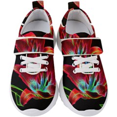 Flower Pattern-design-abstract-background Kids  Velcro Strap Shoes by Amaryn4rt