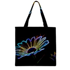 Flower Pattern-design-abstract-background Zipper Grocery Tote Bag by Amaryn4rt