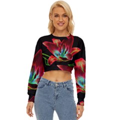 Flower Pattern-design-abstract-background Lightweight Long Sleeve Sweatshirt by Amaryn4rt