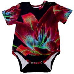 Flower Pattern-design-abstract-background Baby Short Sleeve Bodysuit by Amaryn4rt