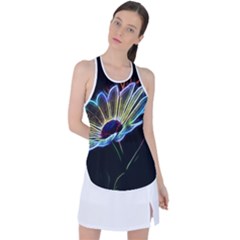 Flower Pattern-design-abstract-background Racer Back Mesh Tank Top by Amaryn4rt