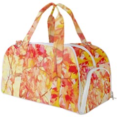 Monotype Art Pattern Leaves Colored Autumn Burner Gym Duffel Bag by Amaryn4rt