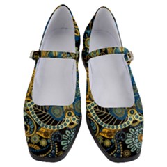 Retro Ethnic Background Pattern Vector Women s Mary Jane Shoes by Amaryn4rt