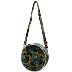 Retro Ethnic Background Pattern Vector Crossbody Circle Bag by Amaryn4rt